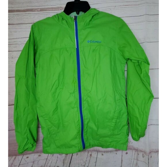 Columbia Sportswear Company Lime Green Kids Large (14/16) Windbreaker - Picture 2 of 11
